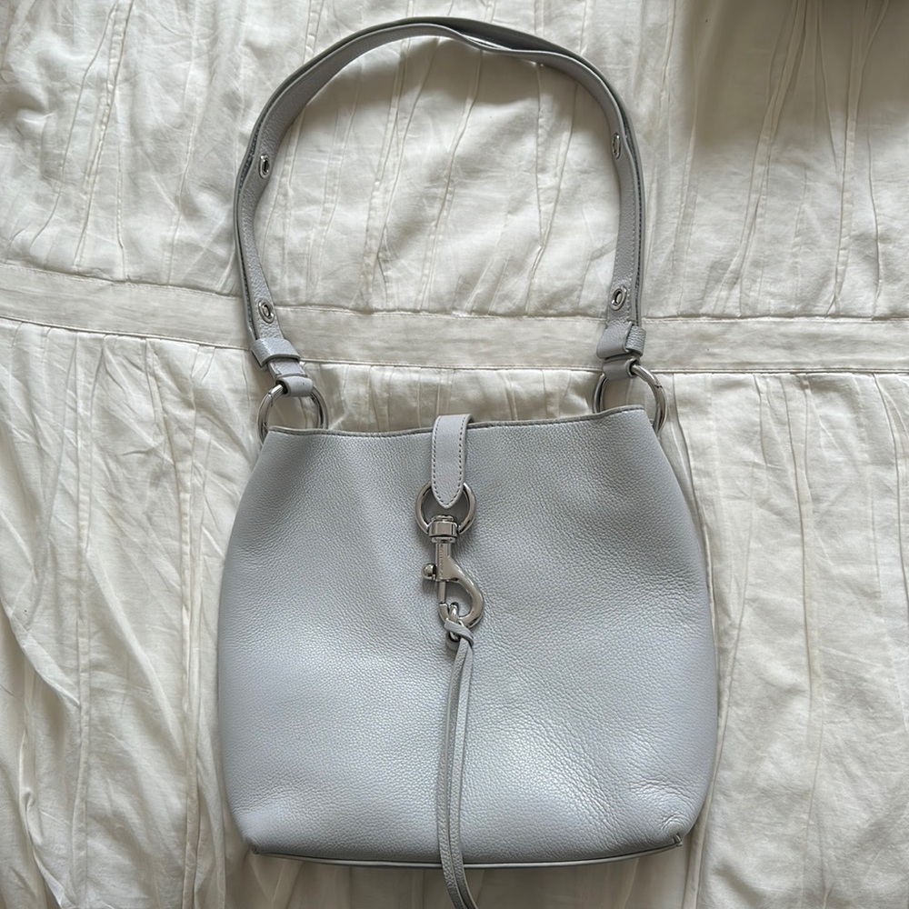 Rebecca Minkoff dusty blue convertible crossbody bag